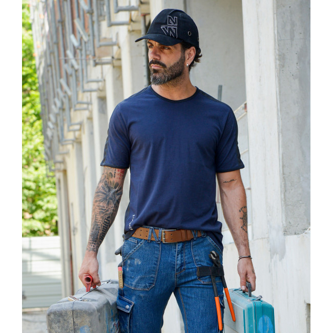 Tee-shirt à manches courtes pour homme Andy bleu - Nine Worths by North Ways
