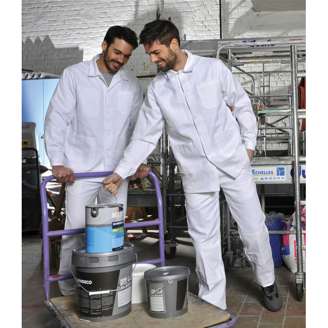 Pantalon de travail coton Adrien Blanc - SNV