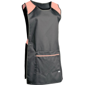 Delantal mujer Eloise gris y albaricoque - SNV