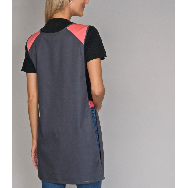 Chasuble femme Eloise gris et abricot - SNV