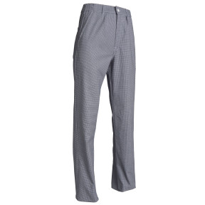 Pantalon de cuisine HERVE en coton gris pied de poule - SNV