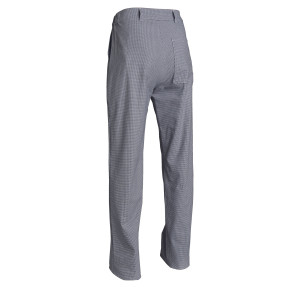 Pantalon de cuisine HERVE en polycoton gris pied de poule - SNV