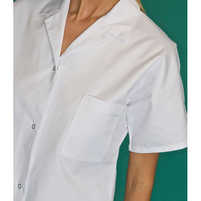Tunique femme manche courtes polyester coton Manue Blanc - SNV