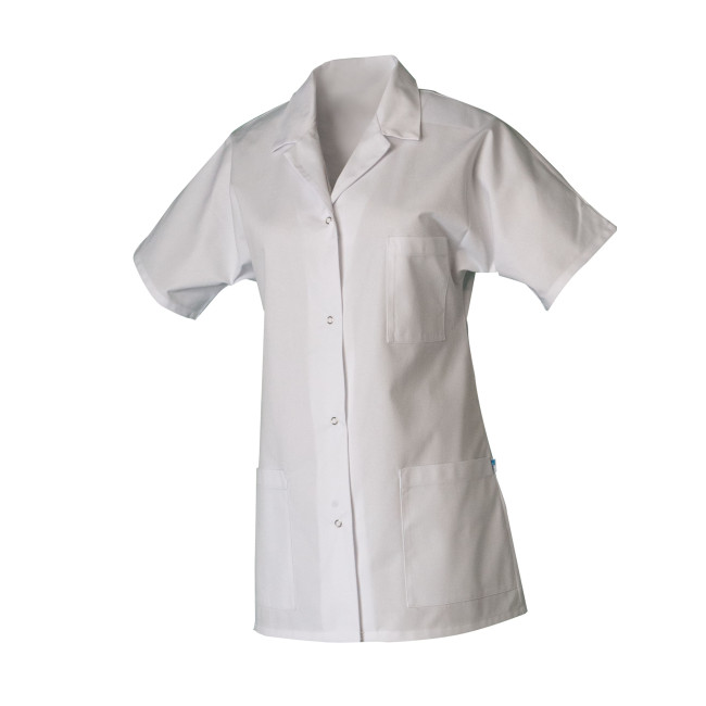 Tunique femme manche courtes polyester coton Manue Blanc - SNV