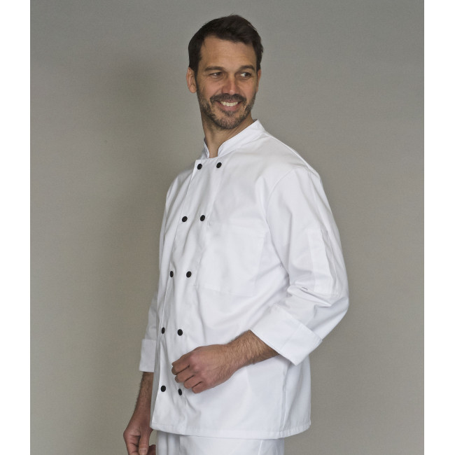 Keukenjas Wit lange mouwen FABRICE - SNV