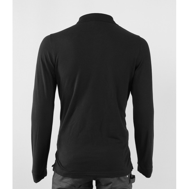 Polo Manches Longues Homme noir - KARIBAN