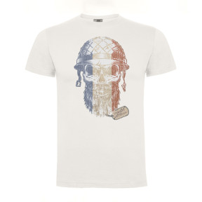 T-shirt 100% katoen FRENCH VETERAN wit - Army Design by Summit Outdoor