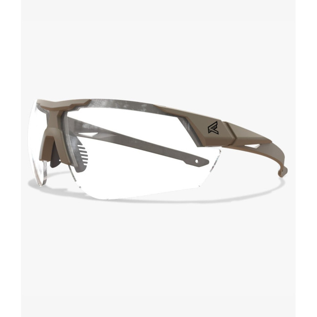 Lunettes balistiques Phantom Rescue avec monture sable et verres incolores - Edge Tactical
