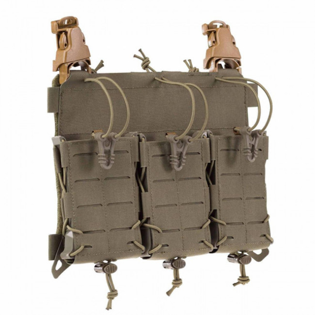 Panneau avant pour gilet porte-plaques avec porte chargeur triple multi-calibre MX234 stonegrey - Lindnerhof