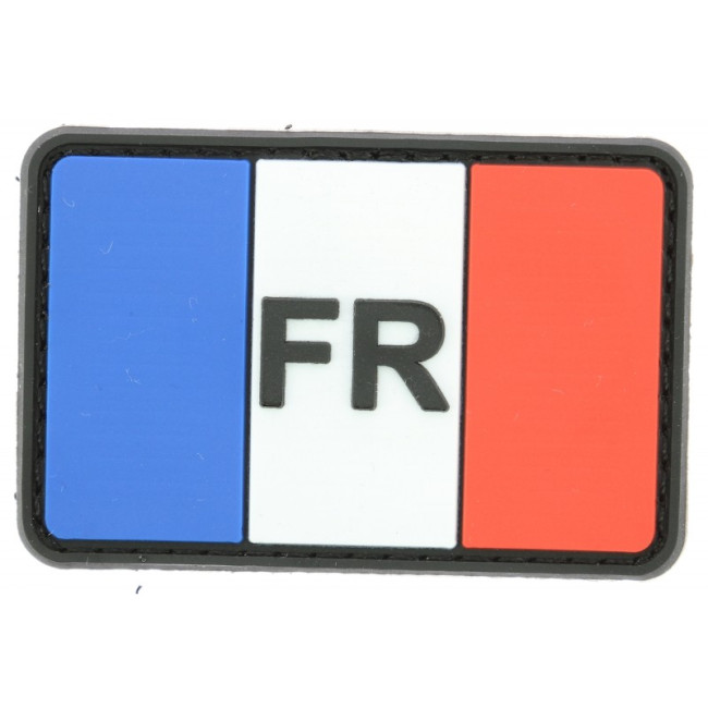 PVC-Abzeichen Frankreich Trikolore 5.5x3.5cm Klettverschluss - DMB Products