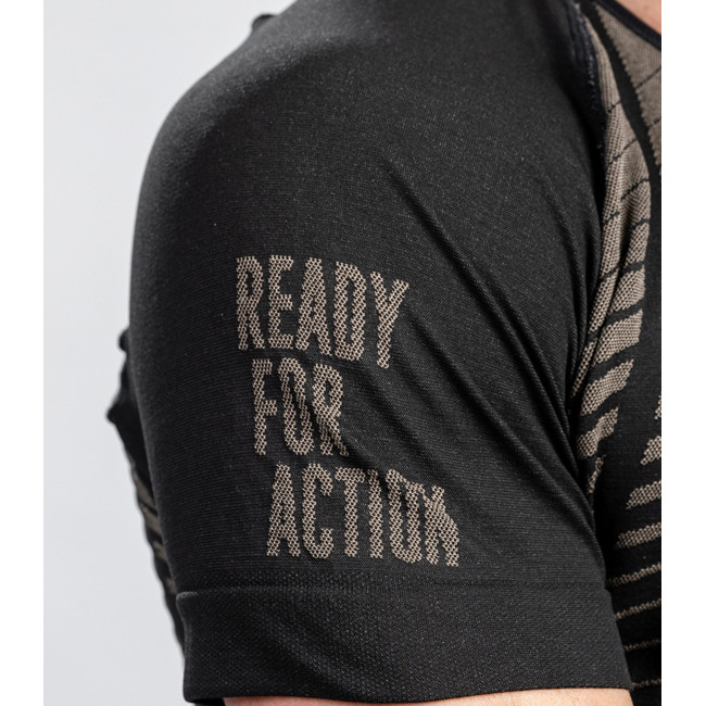 T-shirt RUSH Active Line Noir Tan - Summit Outdoor