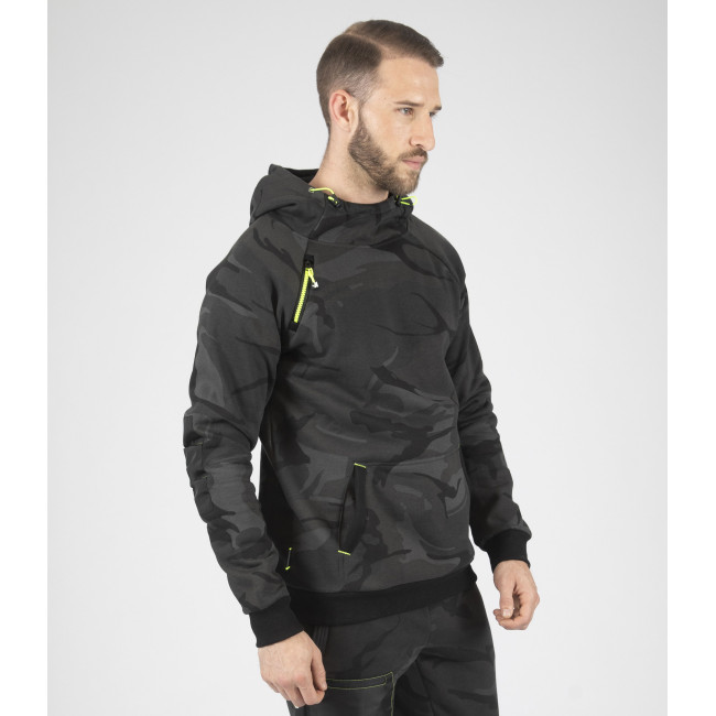Sweat à capuche de travail ALCA camo gris - Nine Worths by North Ways
