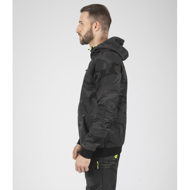 Sweat à capuche de travail ALCA camo gris - Nine Worths by North Ways