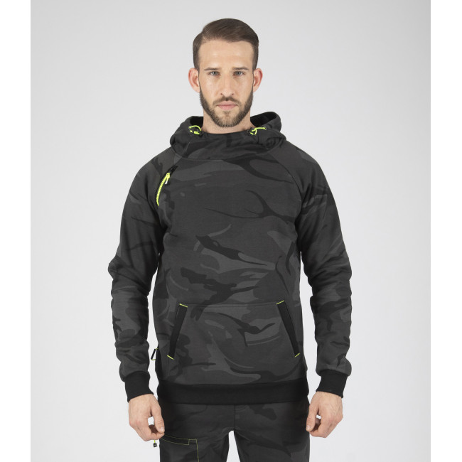 Sweat à capuche de travail ALCA camo gris - Nine Worths by North Ways
