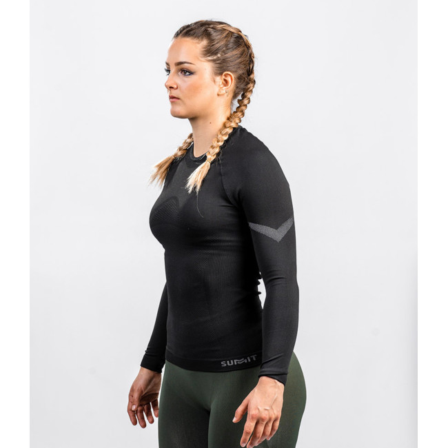 Tee-shirt Extrême Line ANNAPURNA Femme Noir manches longues - Summit Outdoor