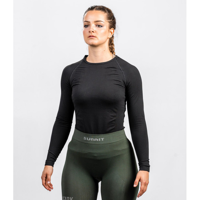 Technical SEQUOIA dames T-shirt lange mouwen Zwart - Summit Outdoor