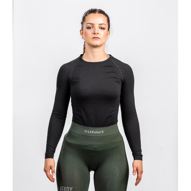 Tee-shirt Technical SEQUOIA femme manches longues Noir - Summit Outdoor