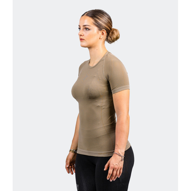 Tee-shirt manches courtes HÉLIUM Active Line femme coyote - Summit Outdoor