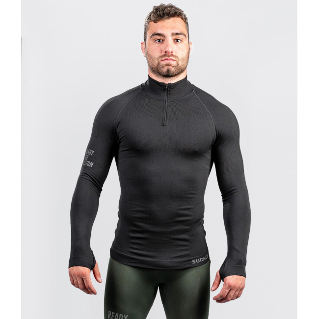 ALASKA Extreme Line Sweatshirt mit Reißverschlusskragen schwarz - Summit Outdoor