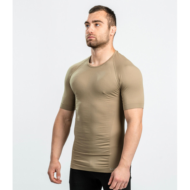TEE-SHIRT TECHNICAL LINE ACTION MANCHES COURTES COYOTE - SUMMIT OUTDOOR