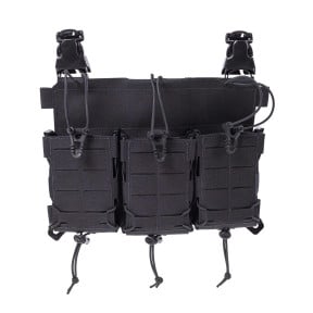 Panneau avant pour gilet porte-plaques avec porte chargeur triple multi-calibre MX234 -Noir - Lindnerhof