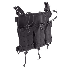 Panneau avant pour gilet porte-plaques avec porte chargeur triple multi-calibre MX234 -Noir - Lindnerhof