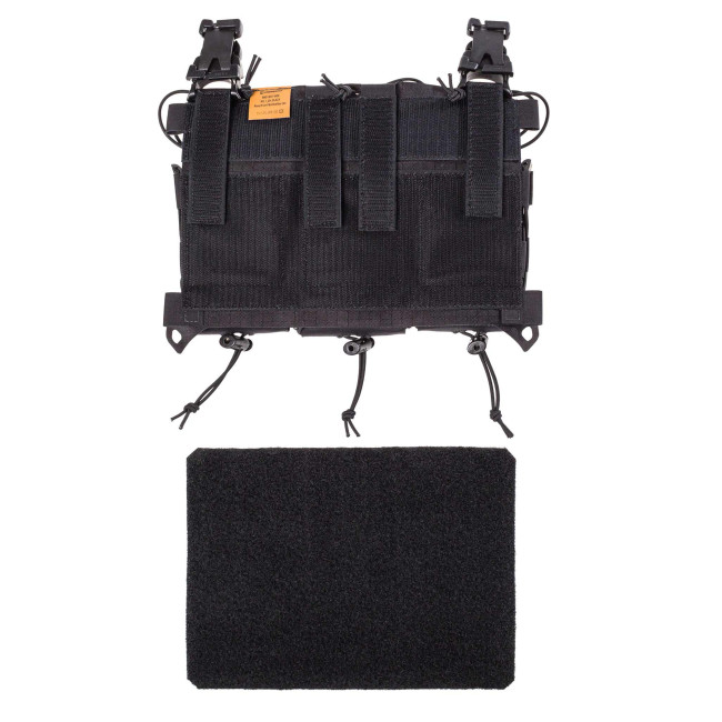 Panneau avant pour gilet porte-plaques avec porte chargeur triple multi-calibre MX234 -Noir - Lindnerhof