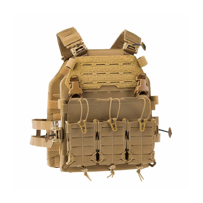 Panneau avant pour gilet porte-plaques avec porte chargeur triple multi-calibre MX234 - Coyote - Lindnerhof