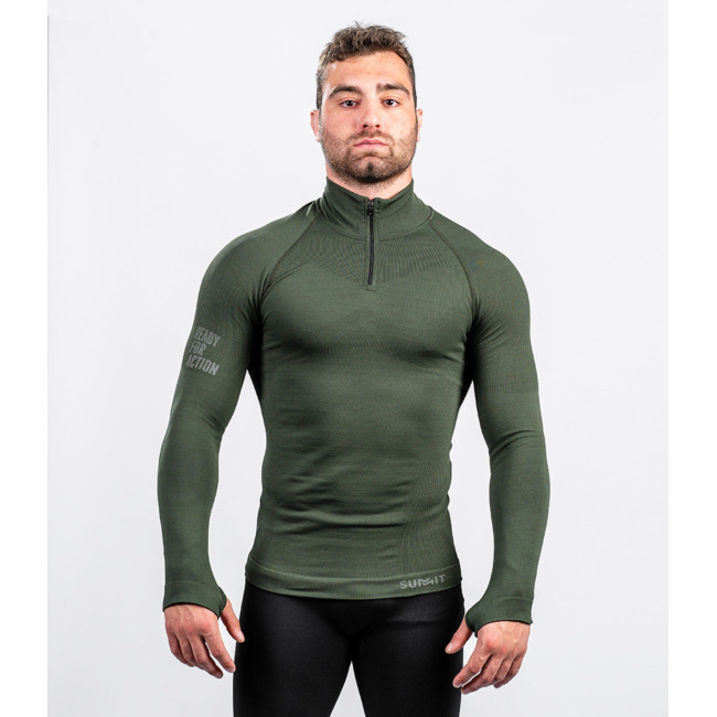 Sweatshirt met ritskraag ALASKA Extreme line Groen OD - Summit Outdoor