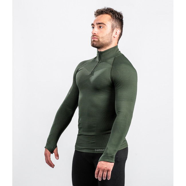 Sweatshirt met ritskraag ALASKA Extreme line Groen OD - Summit Outdoor
