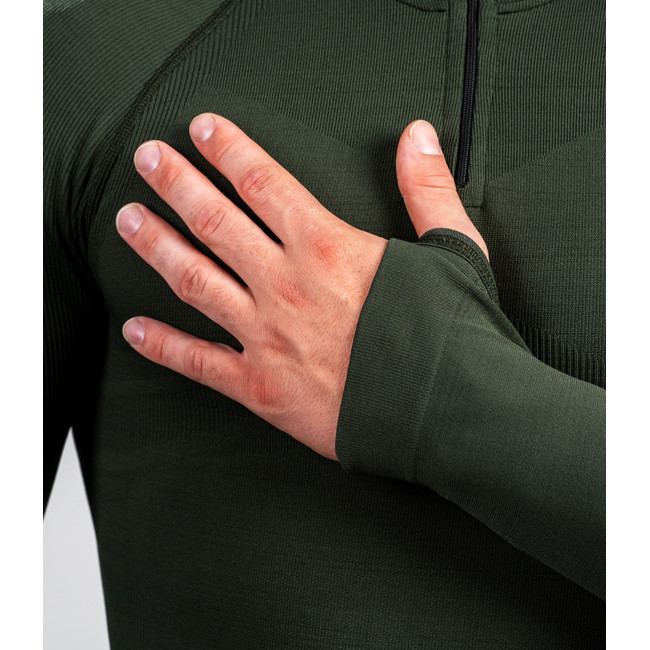 Sweatshirt met ritskraag ALASKA Extreme line Groen OD - Summit Outdoor