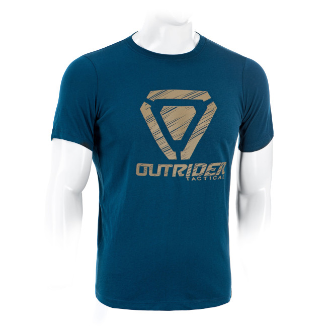 Tee-shirt OT avec logo rayé Bleu - Outrider