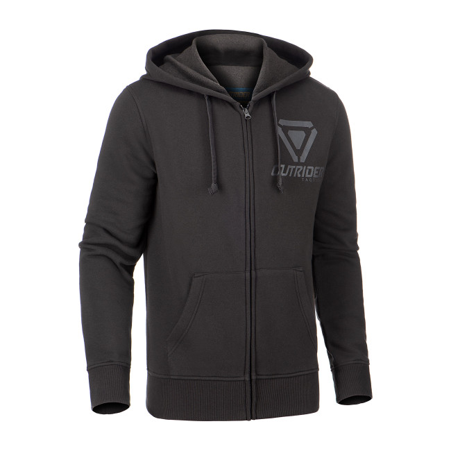 OT Kapuzenpullover mit Reißverschluss und Logo Schwarz - Outrider