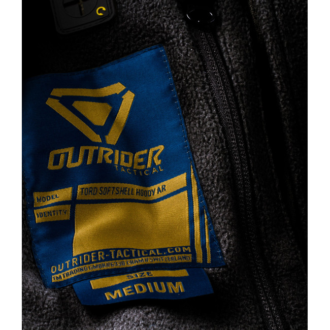 Softshell à capuche AR T.O.R.D. Noire - Outrider
