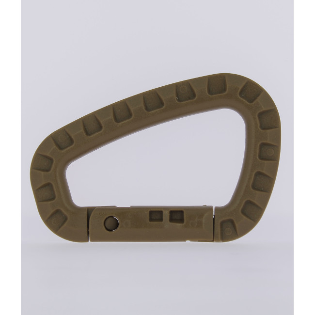 Plastic karabijnhaak bruin - 101 Inc