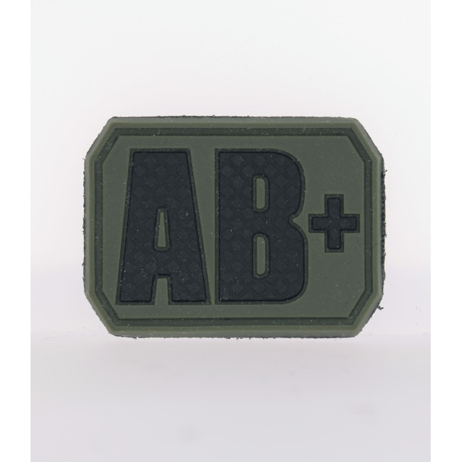 Patch 3D de groupe sanguin AB+ Vert OD - Miltec Patch 3D de groupe sanguin AB+ Vert OD - Miltec