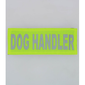 ŻÓŁTA OPASKA NA PLECY DOG HANDLER