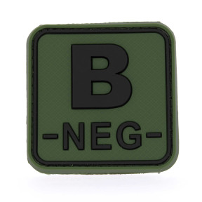 Quadratischer Patch Blutgruppe B- Grün OD - JTG