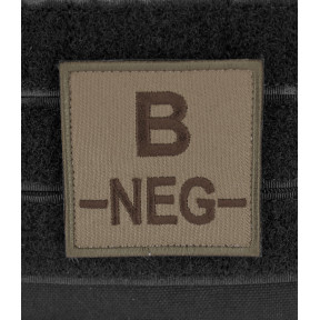 Badge bloedgroep B - Bruin op Beige - DMB