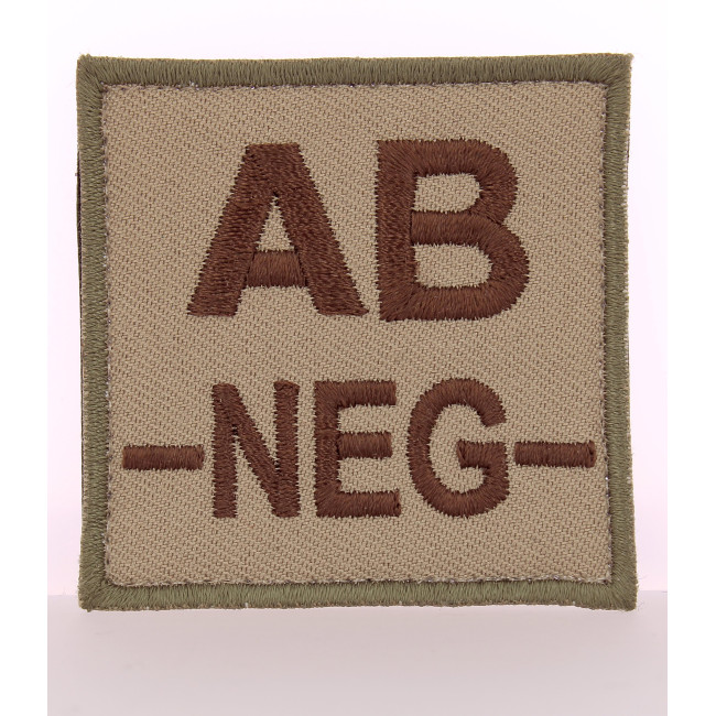 Écusson groupe sanguin AB- Marron sur Beige - DMB Écusson groupe sanguin AB- Marron sur Beige - DMB