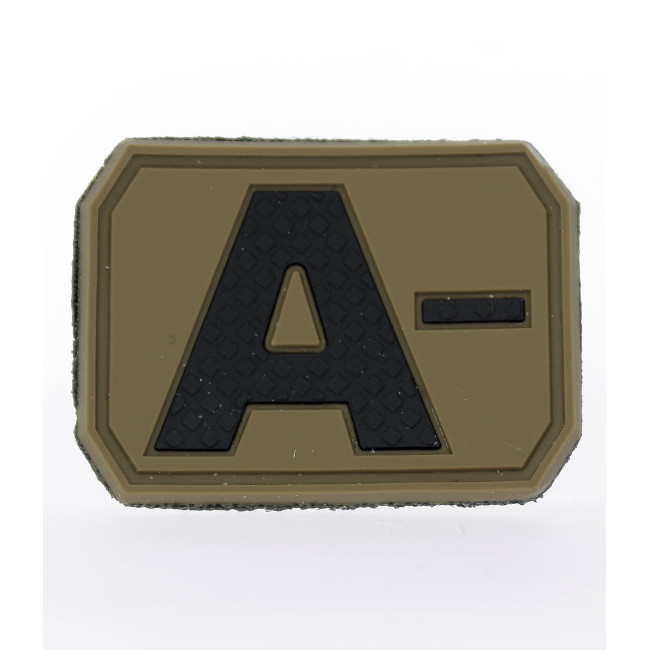 Patch 3D de groupe sanguin A- Coyote - Miltec