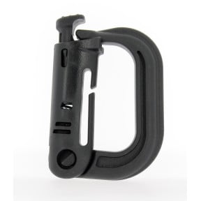 Mousqueton D-ring avec fixation pour passant M.O.L.L.E. noir - A10 Equipment