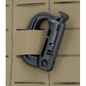 D-Ring Karabiner mit M.O.L.L.E. Befestigung schwarz - A10 Equipment