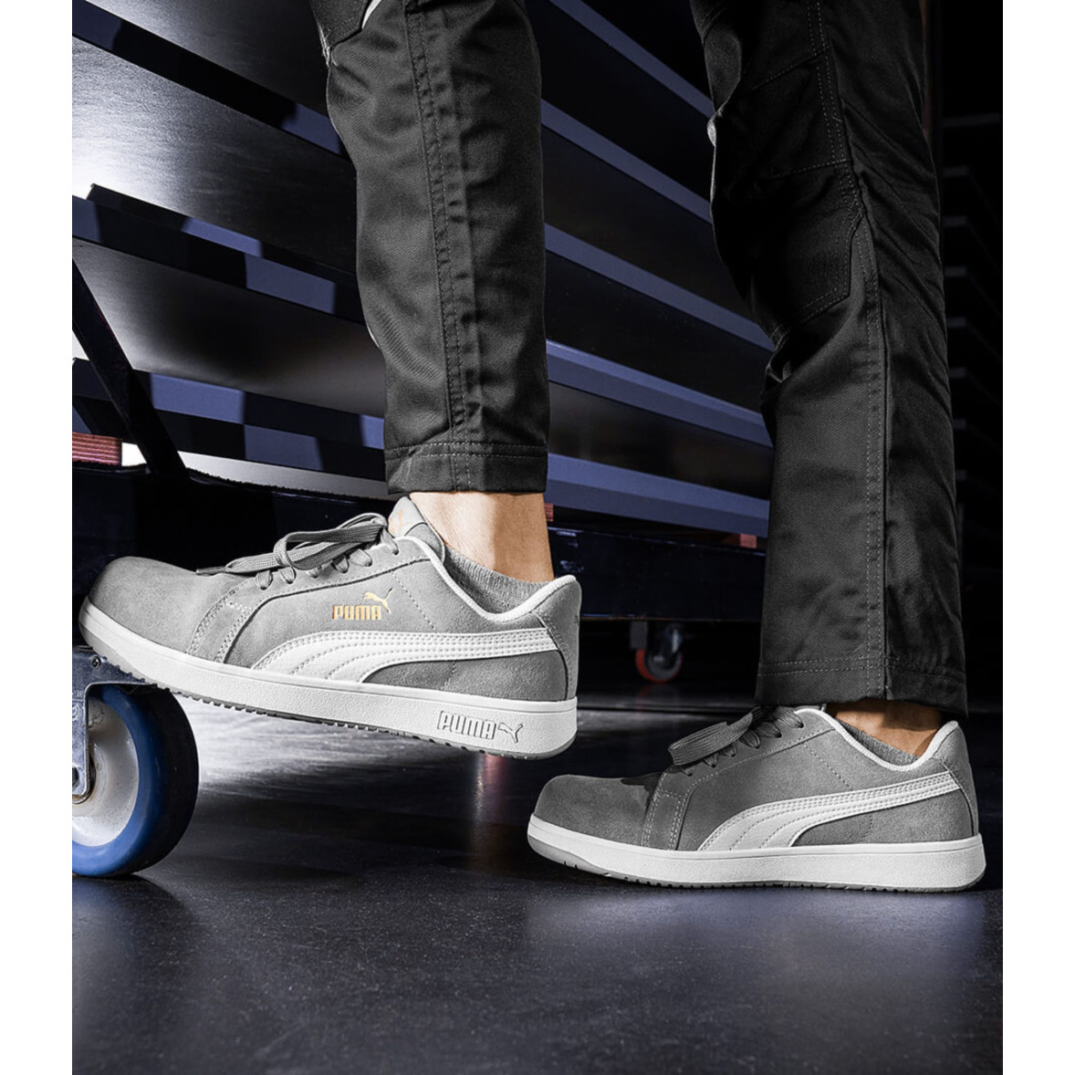 Zapatos de seguridad Iconic bajos gris S1PL HRO SR Puma