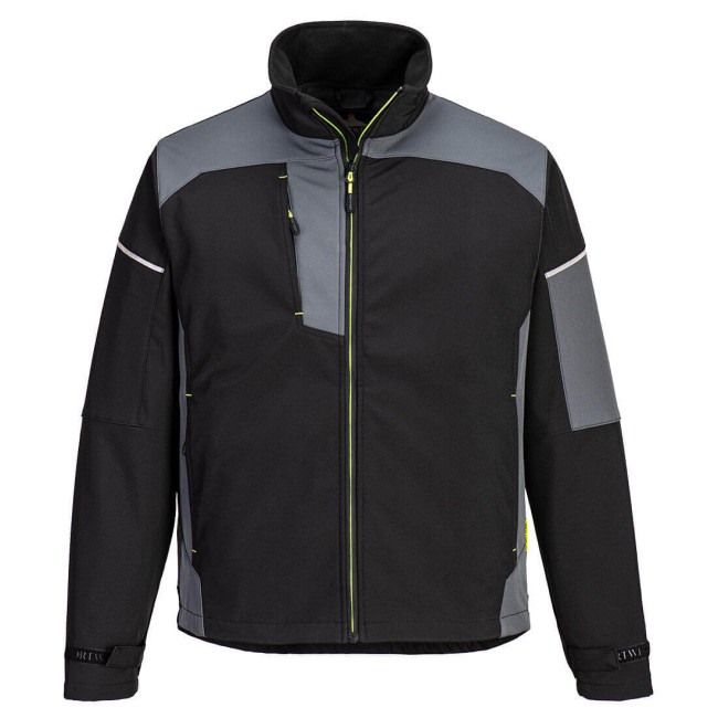 KURTKA SOFTSHELL PW3 (3L) Czarna/ Zoom Szara - Portwest