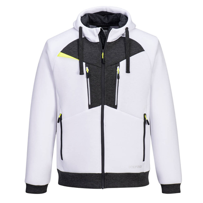 Bluza z kapturem na zamek DX4 Biały - Portwest