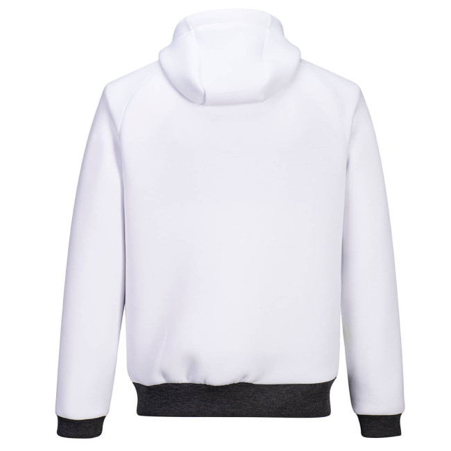 Bluza z kapturem na zamek DX4 Biała - Portwest