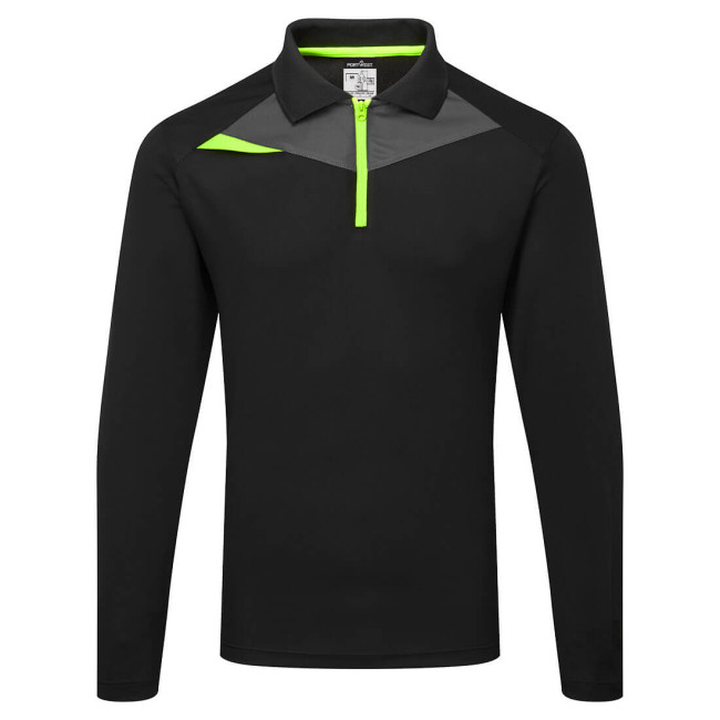 Polo HV Manches Longues Noir - Portwest