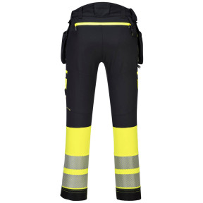 Spodnie z kieszeniami cargo DX4 Wysoka Widoczność Klasa 1 Żółty/Czarny - Portwest