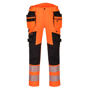 Pantalon DX4 haute-Visibilité avec poches flottantes démontables Orange/Noir - Portwest